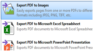 PDF Dateien exportieren