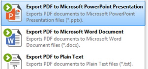 PDF als Microsoft PowerPoint Presentation exportieren 